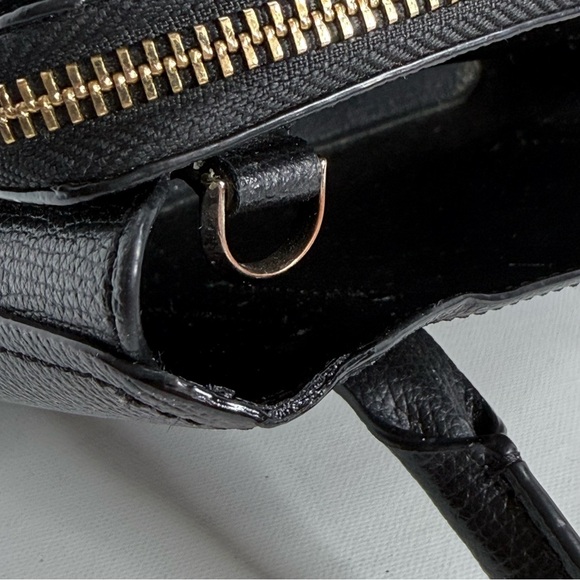 Kate Spade New York Saffiano Leather Small Satchel Black Top Handle Crossbody - Picture 14 of 15